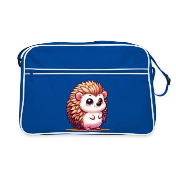 Igel - Retro Tasche - Blau/Weiß - Vorne