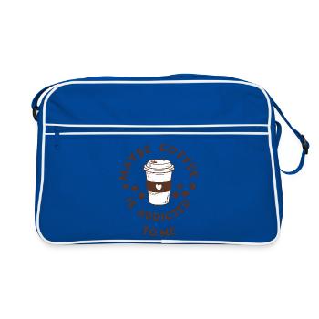 Citation amusante de l’amateur de café - Sac Retro - bleu/blanc - Devant