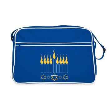 Chanukkah Hanukah Hanukkah - Retro Bag - blue/white - Front