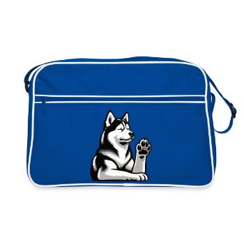 Husky Huskies Propriétaires de Husky Propriétaires de Husky Fans de Husky - Sac Retro - bleu/blanc - Devant