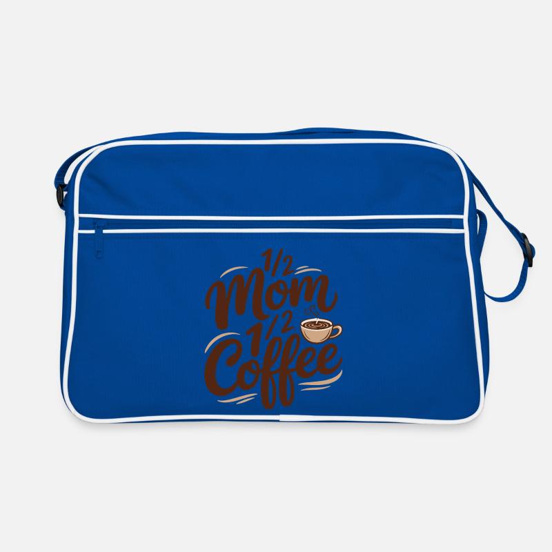 Mutter Koffein Halb Mama Halb Kaffee Retro Tasche