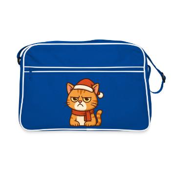 Grummiger Weihnachtskater - Sac Retro - bleu/blanc - Devant
