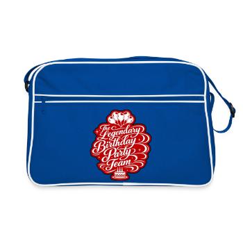 Équipe d’anniversaire qui dit - Sac Retro - bleu/blanc - Devant