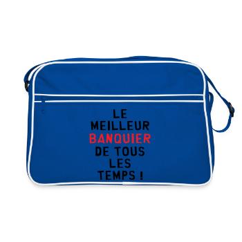 Meilleur banquier de tous les temps ! - Sac Retro - bleu/blanc - Devant