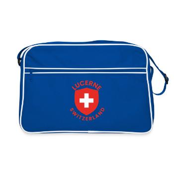 Lucerne Shield Design Switzerland - Retro Bag - blue/white - Front