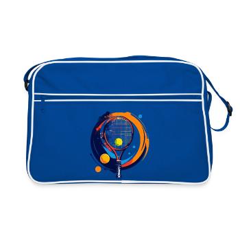 Vibrante Tennis Art Tennis Ball Tennis Racket - Retro Bag - blue/white - Front
