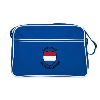 Bouclier d’Utrecht Drapeau des Pays-Bas - Sac Retro - bleu/blanc - Devant