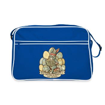 Archiviste du lapin de Pâques - Sac Retro - bleu/blanc - Devant