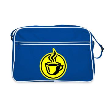 Coffee icon - Retro Bag - blue/white - Front