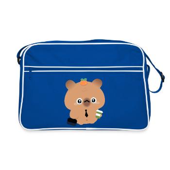 Coffee Capybara - Retro Bag - blue/white - Front