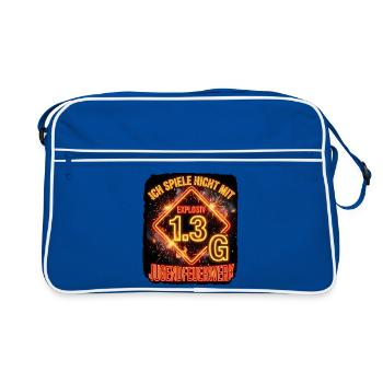 Pyro Explosiv Gefahrgut - Retro Tasche - Blau/Weiß - Vorne