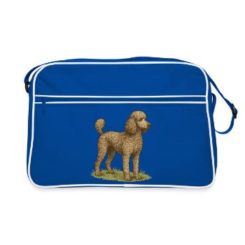 Grand caniche - Sac Retro - bleu/blanc - Devant