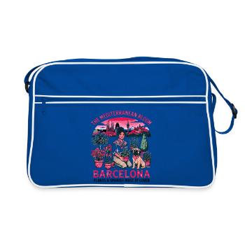 The Barcelona Plants And Spanish Mastiff Lover - Retro Bag - blue/white - Front