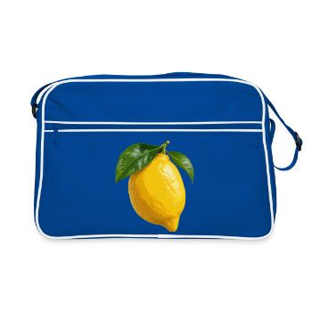 Zitrusfrüchte aus Amalfi - Retro Tasche - Blau/Weiß - Vorne