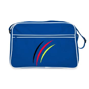 Germany Kratzer Kontrast - Retro Tasche - Blau/Weiß - Vorne