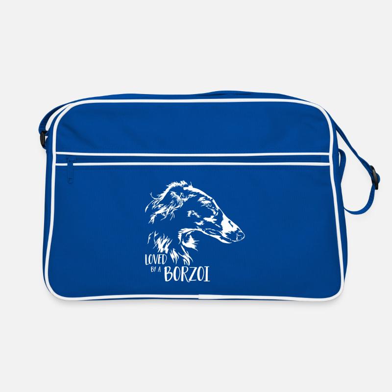 BARSOI aimé par un chien BORZOI disant Wilsigns Sac Retro