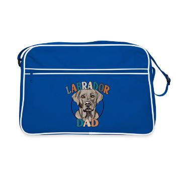 Argent Labrador papa chiens chien Labbi Wilsigns - Sac Retro - bleu/blanc - Devant