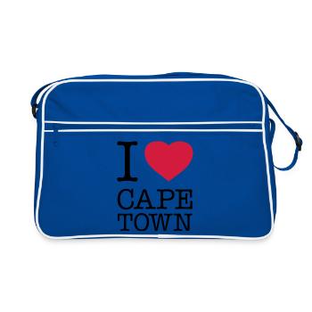 I LOVE CAPE TOWN Kapstadt - Retro Bag - blue/white - Front