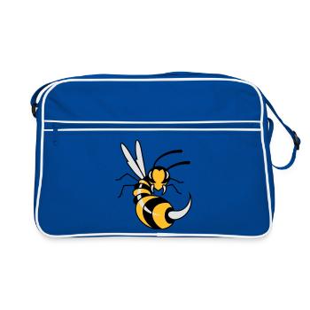 une guêpe avec une énorme piqûre - Sac Retro - bleu/blanc - Devant