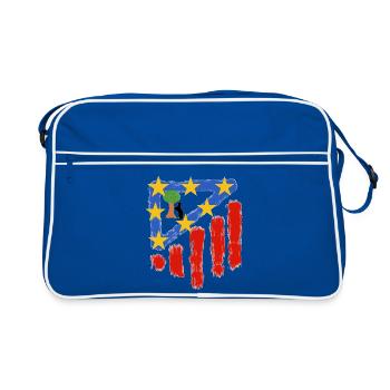 Étoiles rouges et blanches - Sac Retro - bleu/blanc - Devant