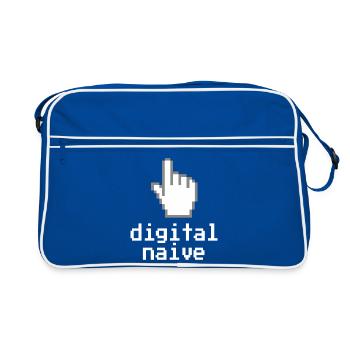 Digitally naïve - Retro Bag - blue/white - Front