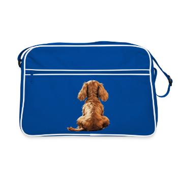 Cocker Épagneul - Sac Retro - bleu/blanc - Devant