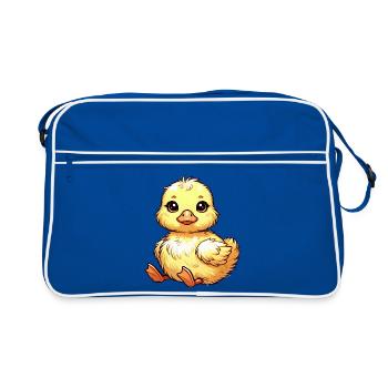 Envoûtant motif poussin jaune - Sac Retro - bleu/blanc - Devant