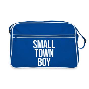 SMALLTOWN BOY small town - Retro Bag - blue/white - Front