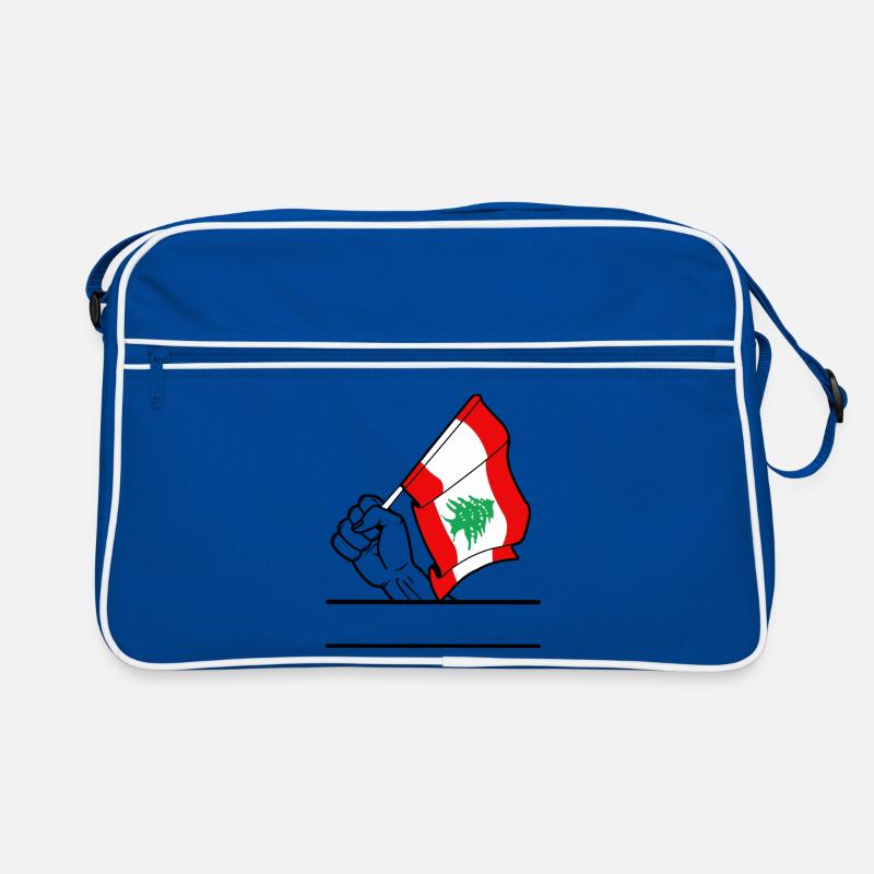 Flagge Libanon transparenter Fausttextraum Retro Tasche