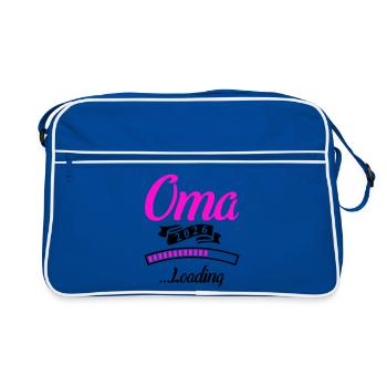 Oma 2026 Loading  - Retro Tasche - Blau/Weiß - Vorne