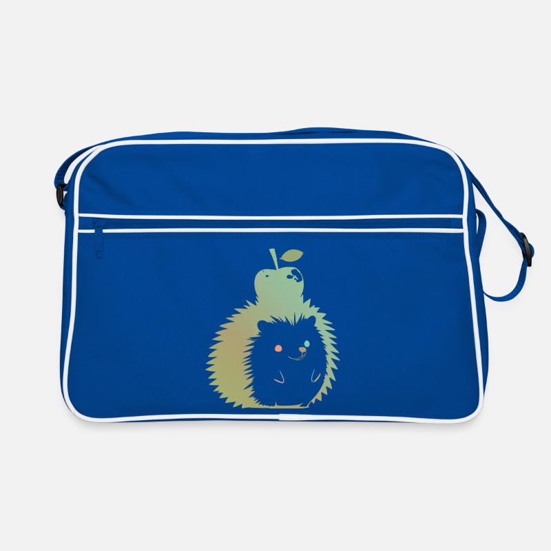 Hérisson Pastel avec Pomme Sac Retro