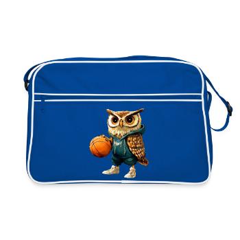 Basketball Owls - Retro Bag - blue/white - Front
