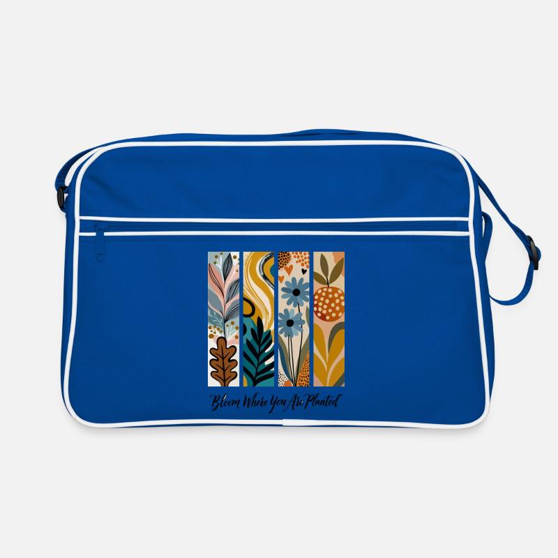 Blooming Botanical Panel Collage Retro Bag