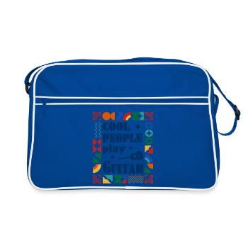Cool people play Guitar - Retro Bag - blue/white - Front