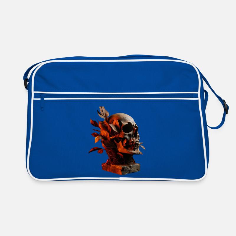Crâne d’automne avec feuillage Sac Retro