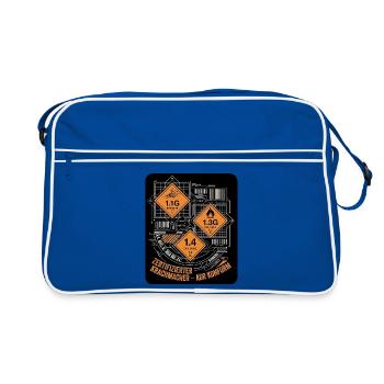 Pyro Gefahrgut - Retro Tasche - Blau/Weiß - Vorne