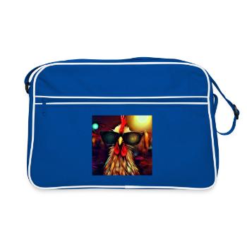 Fancy Chicken I - Retro Tasche - Blau/Weiß - Vorne