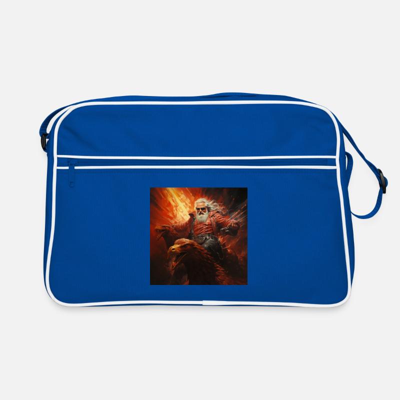 Santa rides through hell flying devil birth Retro Bag