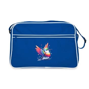 Chemise volante colorée à paillettes volantes - Sac Retro - bleu/blanc - Devant