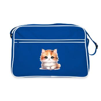 Couleurs de brouillard de chaton câlin - Sac Retro - bleu/blanc - Devant