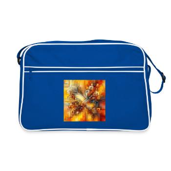 Carrés 3 - Sac Retro - bleu/blanc - Devant