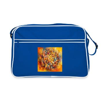 Carrés 2 - Sac Retro - bleu/blanc - Devant