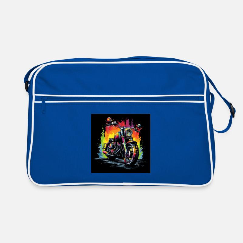 Regenbogen Motorrad Splash Retro Tasche