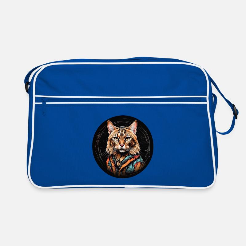 Portrait de chat du Bengale technique aquarelle Sac Retro