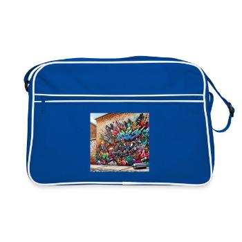Trending Graffiti Art - Retro Bag - blue/white - Front