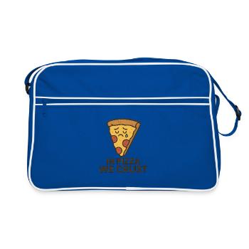 Dans la pizza on croûte - Sac Retro - bleu/blanc - Devant