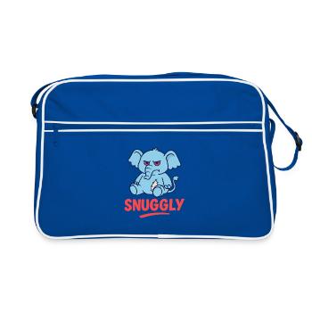 Grumpy Elephant - Retro Bag - blue/white - Front