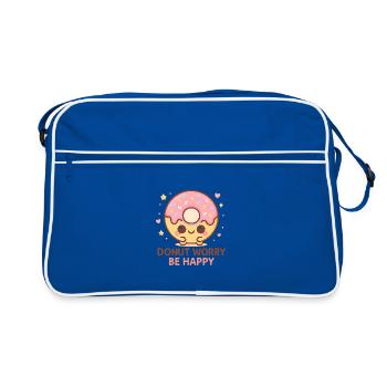 Donut Worry Be Happy - Chemise beignet Kawaii avec bonté - Sac Retro - bleu/blanc - Devant