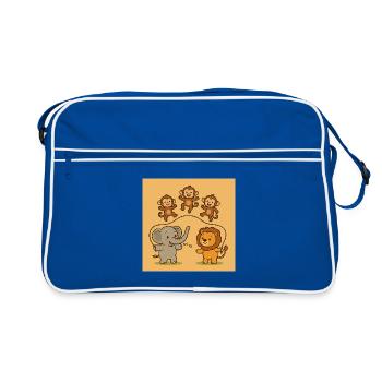 Heureux amis de la jungle - Sac Retro - bleu/blanc - Devant