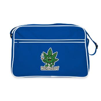 Leafy High & Happy Cartoon - Retro Bag - blue/white - Front